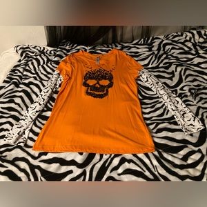 Skull and bats long sleeve shirt